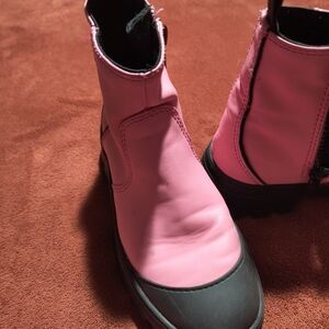 Zara Kids Pink and Black Boots